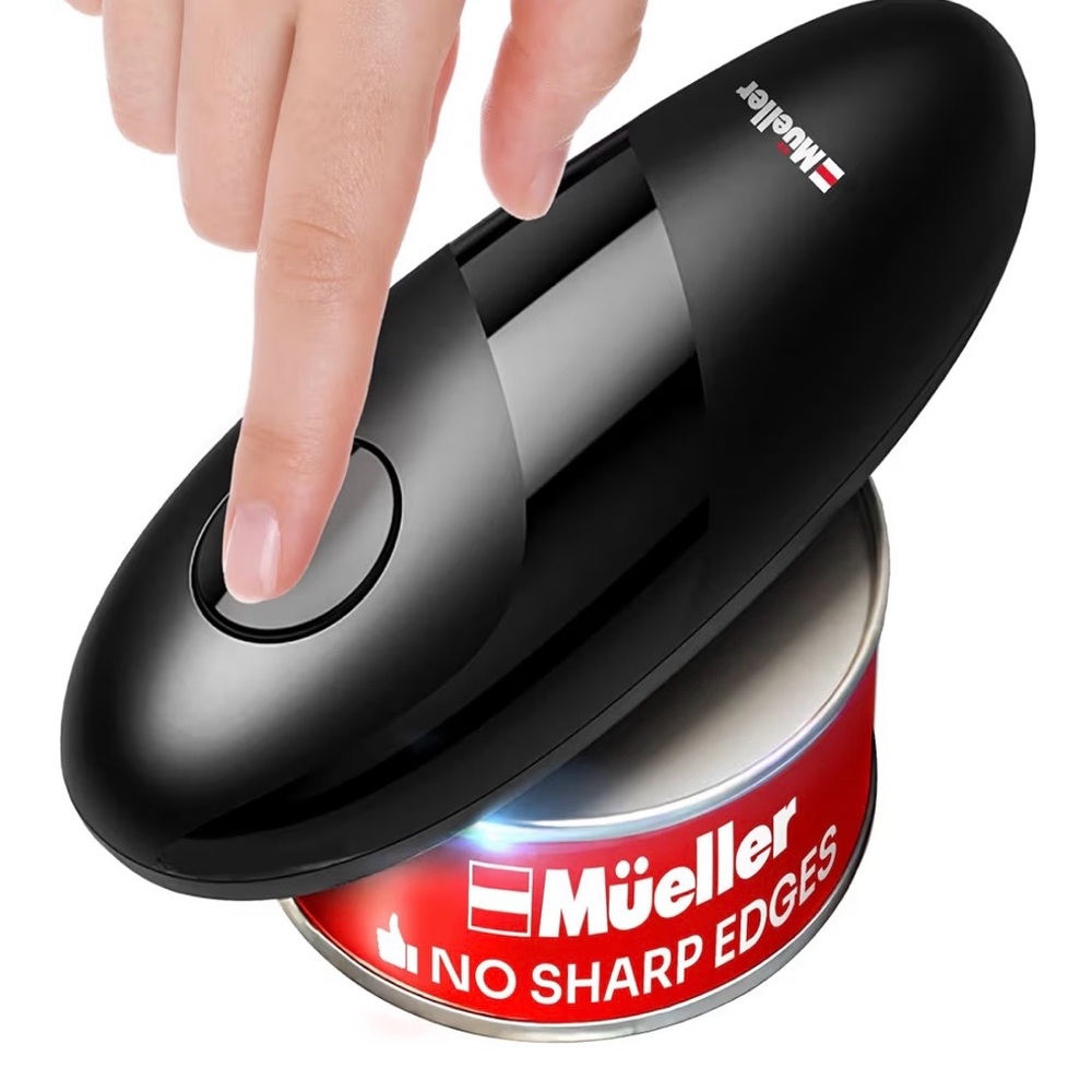 Mueller Black Electric Can Opener - Easy One-Touch Operation